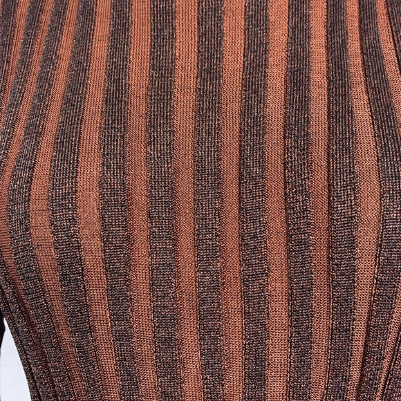 Olsen Collection Brown striped sweater size 12 - Picture 4 of 9